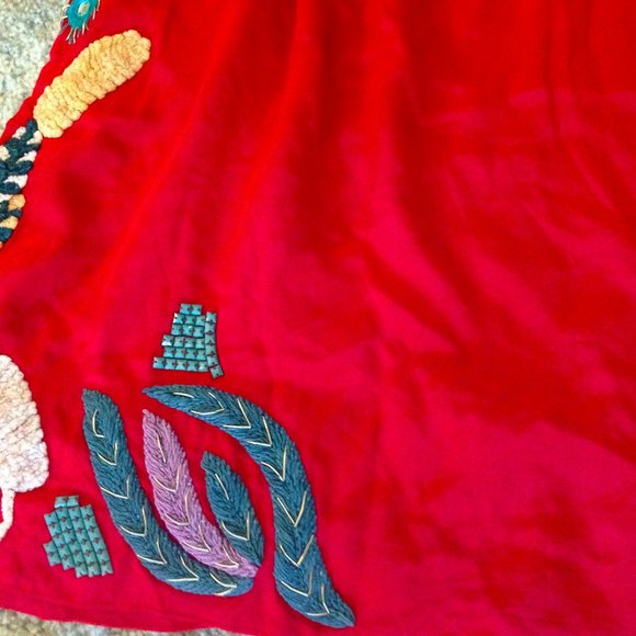 FARM Rio Embroidered Silk One Shoulder Mini Dress - Picture 7 of 11